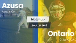Matchup: Azusa vs. Ontario  2018