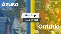Matchup: Azusa vs. Ontario  2019
