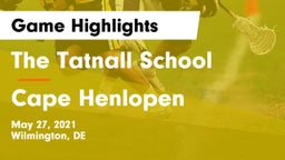 The Tatnall School vs Cape Henlopen  Game Highlights - May 27, 2021