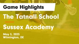 The Tatnall School vs Sussex Academy Game Highlights - May 3, 2023