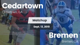 Matchup: Cedartown vs. Bremen  2019