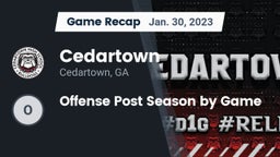 Recap: Cedartown  vs. Offense Post Season by Game 2023
