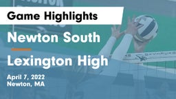 Newton South  vs Lexington High Game Highlights - April 7, 2022