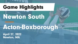 Newton South  vs Acton-Boxborough  Game Highlights - April 27, 2022