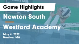 Newton South  vs Westford Academy Game Highlights - May 4, 2022