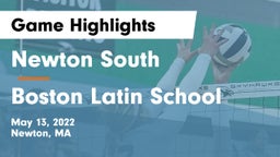 Newton South  vs Boston Latin School Game Highlights - May 13, 2022