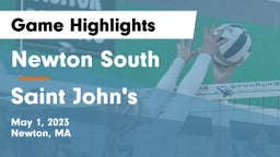 Newton South  vs Saint John's  Game Highlights - May 1, 2023