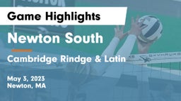 Newton South  vs Cambridge Rindge & Latin  Game Highlights - May 3, 2023