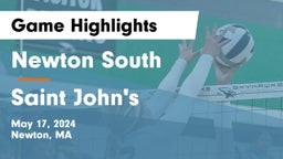Newton South  vs Saint John's  Game Highlights - May 17, 2024