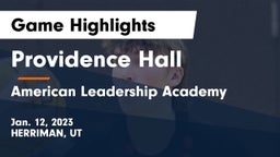 Providence Hall  vs American Leadership Academy  Game Highlights - Jan. 12, 2023