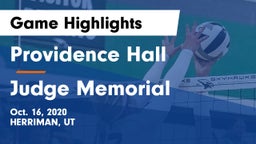 Providence Hall  vs Judge Memorial Game Highlights - Oct. 16, 2020