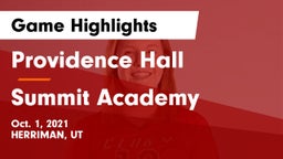 Providence Hall  vs Summit Academy  Game Highlights - Oct. 1, 2021
