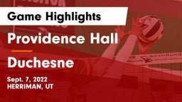 Providence Hall  vs Duchesne  Game Highlights - Sept. 7, 2022