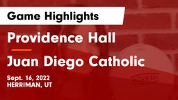 Providence Hall  vs Juan Diego Catholic  Game Highlights - Sept. 16, 2022