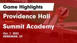 Providence Hall  vs Summit Academy  Game Highlights - Oct. 7, 2022
