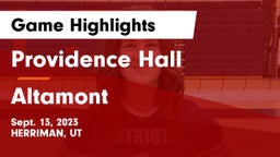 Providence Hall  vs Altamont Game Highlights - Sept. 13, 2023