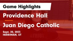 Providence Hall  vs Juan Diego Catholic  Game Highlights - Sept. 20, 2023
