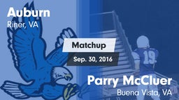 Matchup: Auburn vs. Parry McCluer  2016