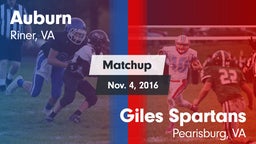 Matchup: Auburn vs. Giles  Spartans 2016