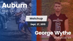 Matchup: Auburn vs. George Wythe  2019