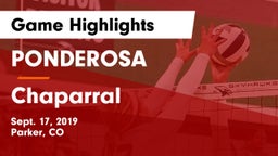 PONDEROSA  vs Chaparral  Game Highlights - Sept. 17, 2019