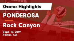 PONDEROSA  vs Rock Canyon  Game Highlights - Sept. 18, 2019