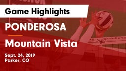 PONDEROSA  vs Mountain Vista  Game Highlights - Sept. 24, 2019