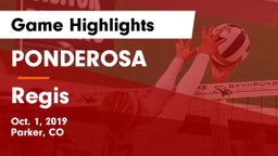 PONDEROSA  vs Regis Game Highlights - Oct. 1, 2019