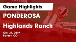 PONDEROSA  vs Highlands Ranch  Game Highlights - Oct. 24, 2019