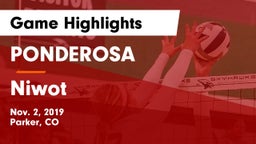 PONDEROSA  vs Niwot  Game Highlights - Nov. 2, 2019