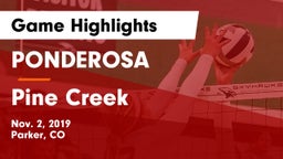 PONDEROSA  vs Pine Creek  Game Highlights - Nov. 2, 2019