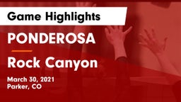 PONDEROSA  vs Rock Canyon  Game Highlights - March 30, 2021