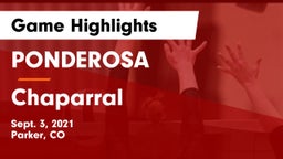 PONDEROSA  vs Chaparral  Game Highlights - Sept. 3, 2021