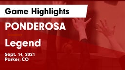 PONDEROSA  vs Legend  Game Highlights - Sept. 14, 2021