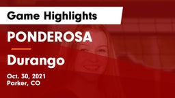 PONDEROSA  vs Durango  Game Highlights - Oct. 30, 2021