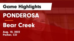 PONDEROSA  vs Bear Creek Game Highlights - Aug. 18, 2022