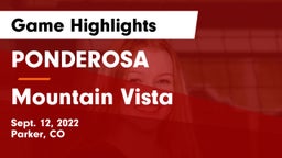 PONDEROSA  vs Mountain Vista Game Highlights - Sept. 12, 2022