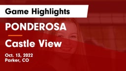 PONDEROSA  vs Castle View  Game Highlights - Oct. 13, 2022