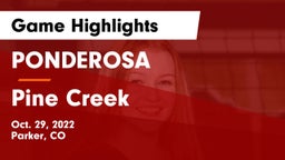 PONDEROSA  vs Pine Creek  Game Highlights - Oct. 29, 2022