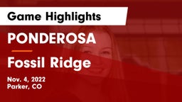 PONDEROSA  vs Fossil Ridge  Game Highlights - Nov. 4, 2022