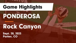 PONDEROSA  vs Rock Canyon  Game Highlights - Sept. 28, 2023