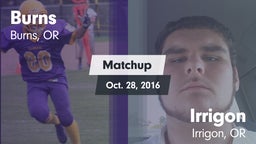 Matchup: Burns vs. Irrigon  2016