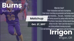 Matchup: Burns vs. Irrigon  2017