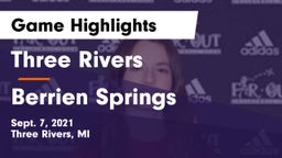 Three Rivers  vs Berrien Springs Game Highlights - Sept. 7, 2021