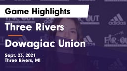 Three Rivers  vs Dowagiac Union Game Highlights - Sept. 23, 2021