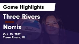 Three Rivers  vs Norrix  Game Highlights - Oct. 15, 2022