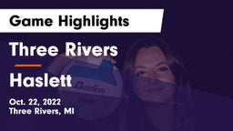Three Rivers  vs Haslett  Game Highlights - Oct. 22, 2022