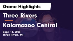 Three Rivers  vs Kalamazoo Central  Game Highlights - Sept. 11, 2023