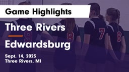 Three Rivers  vs Edwardsburg  Game Highlights - Sept. 14, 2023