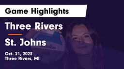Three Rivers  vs St. Johns  Game Highlights - Oct. 21, 2023